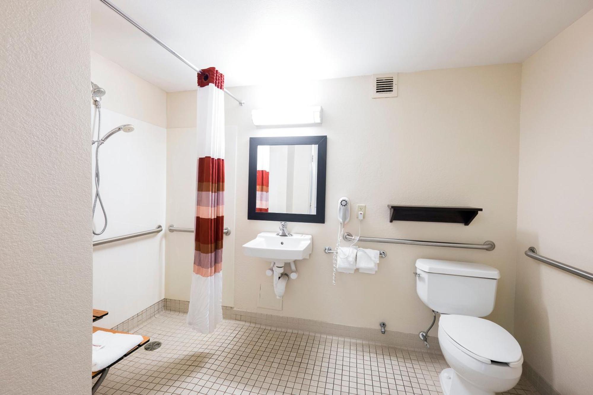 Standard Room Two Double Beds Disability Access Roll Shower Smoke